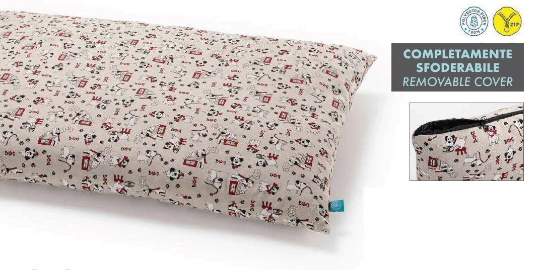 LEO PET CANE CUSCINO/SACCO RETTANGOLARE "MINERVA ARGO" SFODERABILE 70x100 CM