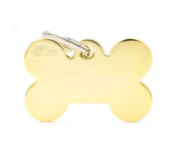 MY FAMILY MEDAGLIETTA SMALL BONE GOLDEN BRASS alimento per cani e gatti | Pet Care Italia