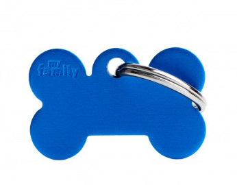 MY FAMILY MEDAGLIETTA SMALL BONE ALUMINUM BLUE
