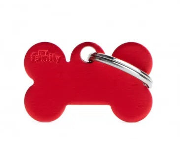 MY FAMILY MEDAGLIETTA SMALL BONE ALUMINUM RED alimento per cani e gatti | Pet Care Italia