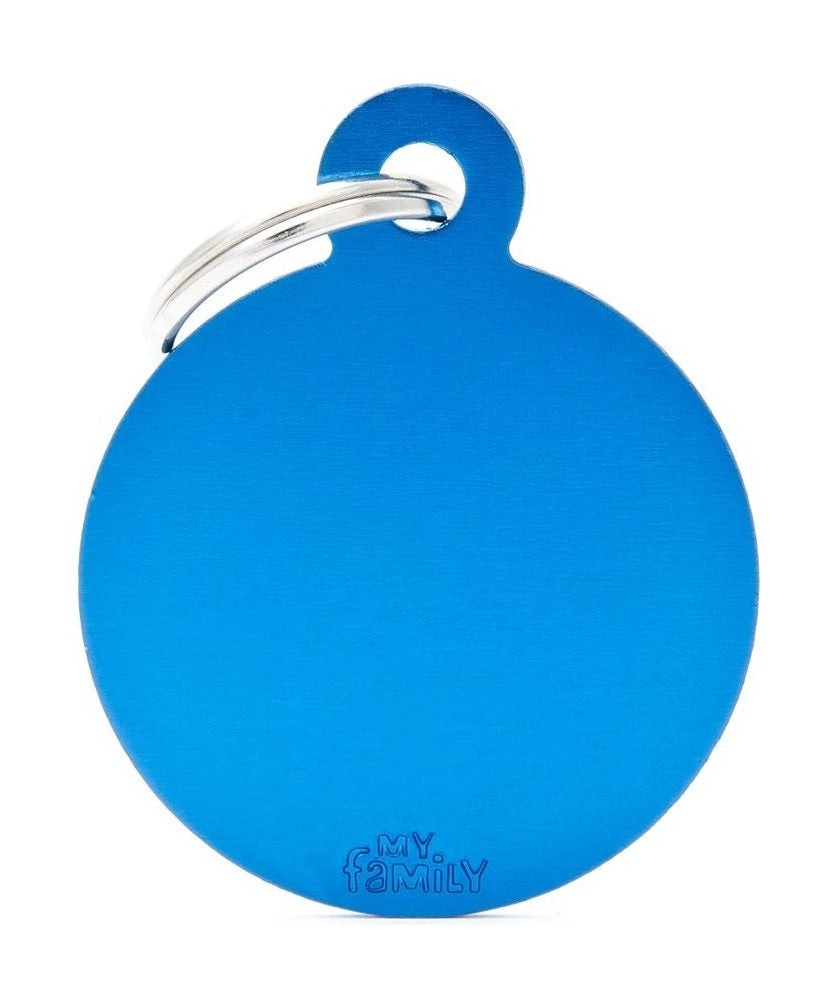 MY FAMILY MEDAGLIETTA SMALL ROUND ALUMINUM BLUE alimento per cani e gatti | Pet Care Italia