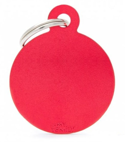MY FAMILY MEDAGLIETTA SMALL ROUND ALUMINUM RED alimento per cani e gatti | Pet Care Italia