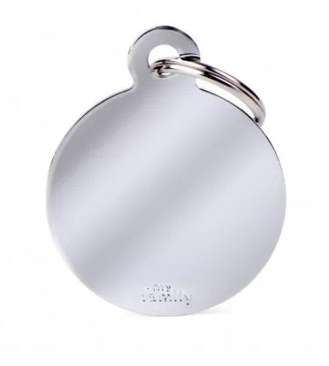 MY FAMILY MEDAGLIETTA BIG ROUND CHROMED BRASS alimento per cani e gatti | Pet Care Italia