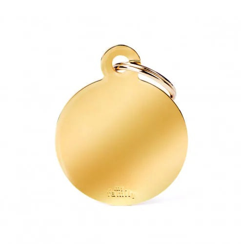 MY FAMILY MEDAGLIETTA BIG ROUND GOLDEN BRASS alimento per cani e gatti | Pet Care Italia