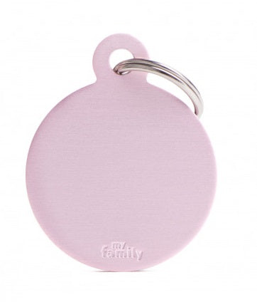 MY FAMILY MEDAGLIETTA BIG ROUND ALUMINUM PINK alimento per cani e gatti | Pet Care Italia