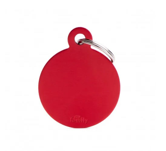 MY FAMILY MEDAGLIETTA BIG ROUND ALUMINUM RED alimento per cani e gatti | Pet Care Italia