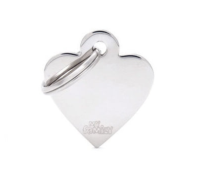 MY FAMILY MEDAGLIETTA SMALL HEART CHROMED BRASS alimento per cani e gatti | Pet Care Italia