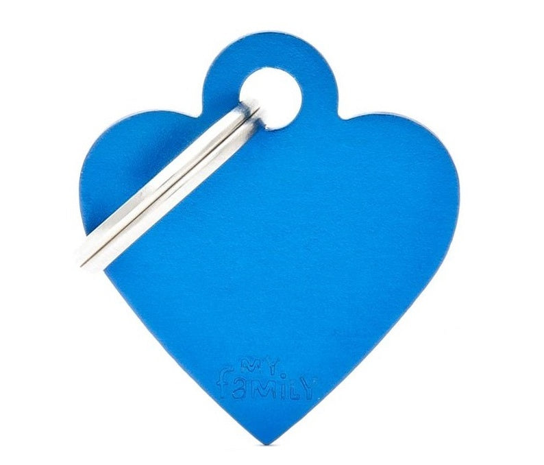 MY FAMILY MEDAGLIETTA SMALL HEART ALUMINUM BLUE alimento per cani e gatti | Pet Care Italia