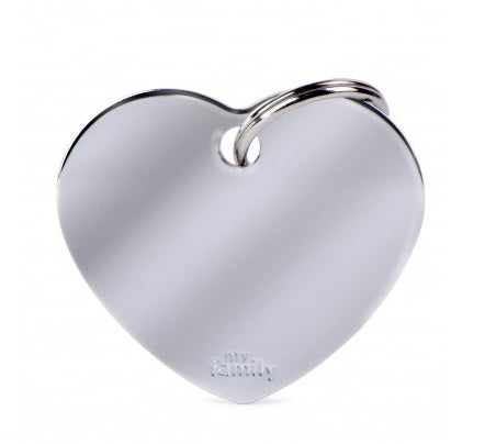 MY FAMILY MEDAGLIETTA BIG HEART CHROMED BRASS alimento per cani e gatti | Pet Care Italia