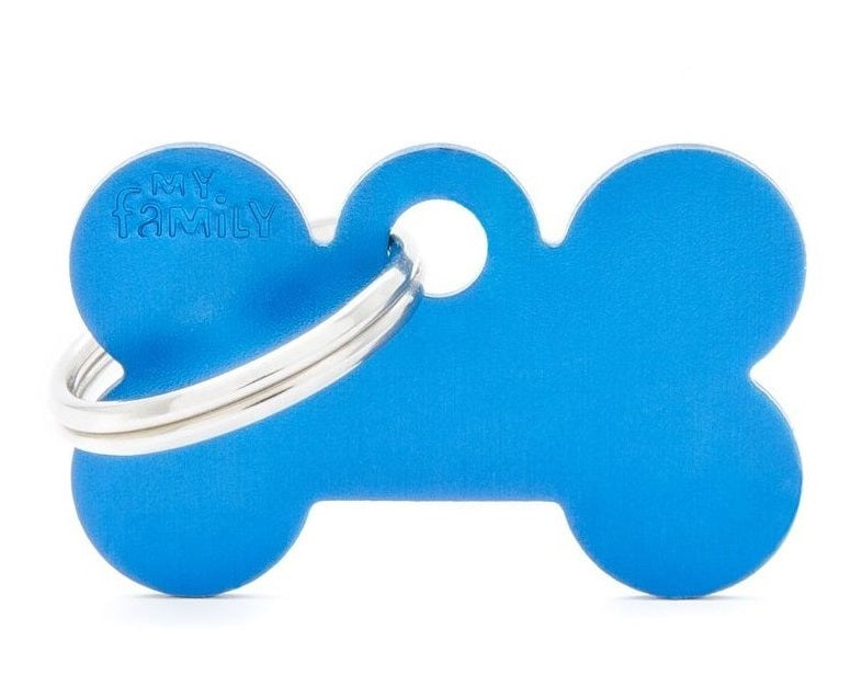 MY FAMILY MEDAGLIETTA SMALL BONE ALUMINUM LIGHT BLUE