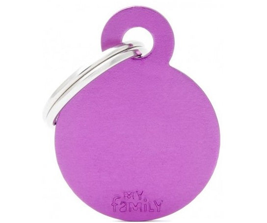 MY FAMILY MEDAGLIETTA SMALL ROUND ALUMINUM PURPLE alimento per cani e gatti | Pet Care Italia