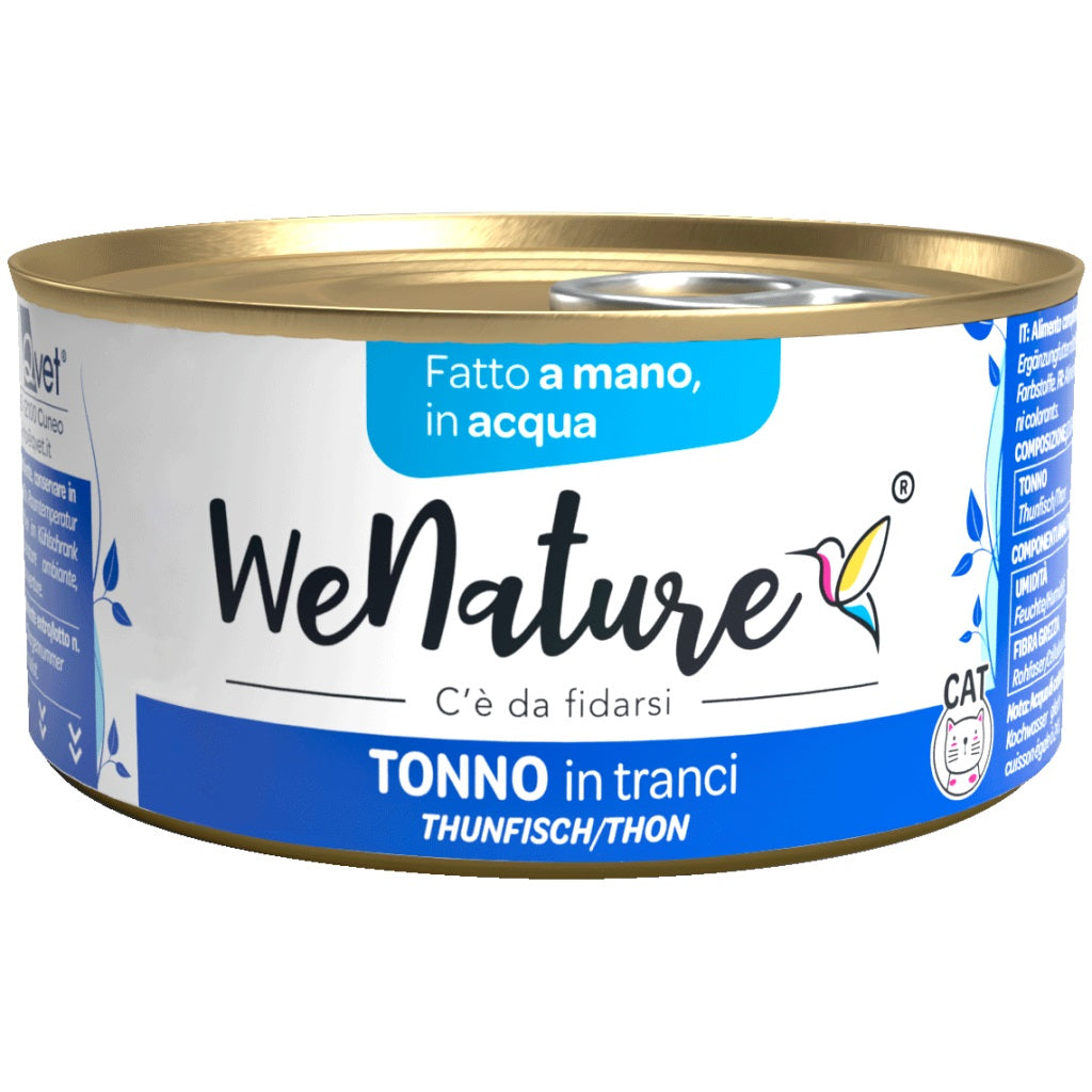 WENATURE GATTO LATTINA IN ACQUA DI COTTURA ADULTO TRANCI DI TONNO 85 GR