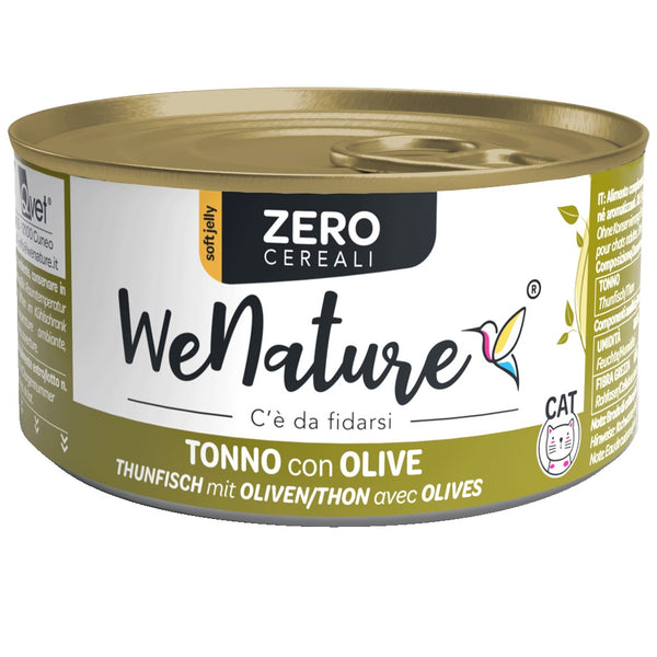 WENATURE GATTO ZERO CEREALI LATTINA IN JELLY ADULTO TONNO & OLIVE 85 GR