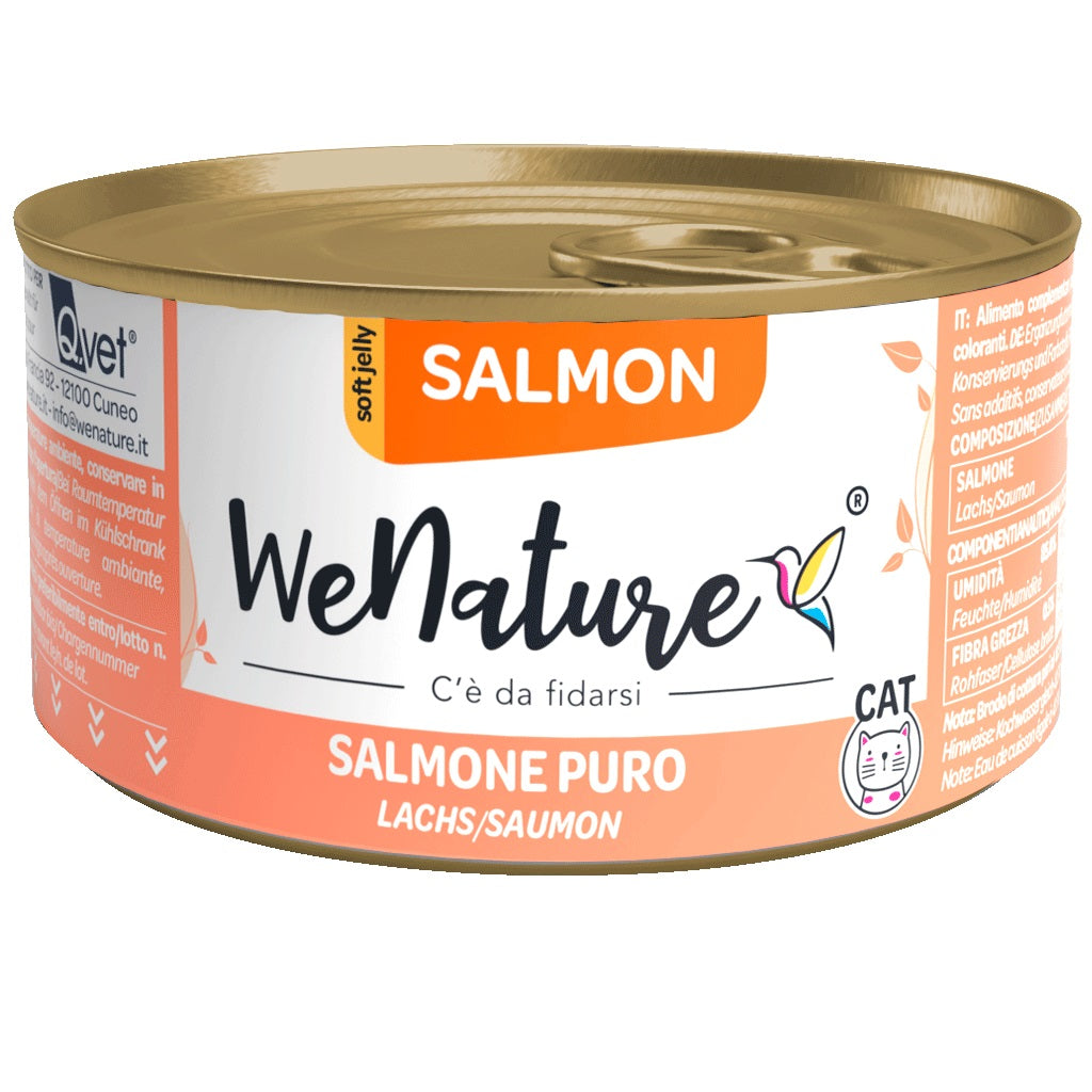 WENATURE GATTO LATTINA IN JELLY ADULTO SALMONE PURO 85 GR