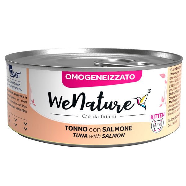 WENATURE GATTO LATTINA OMOGENEIZZATO KITTEN TONNO & SALMONE 70 GR