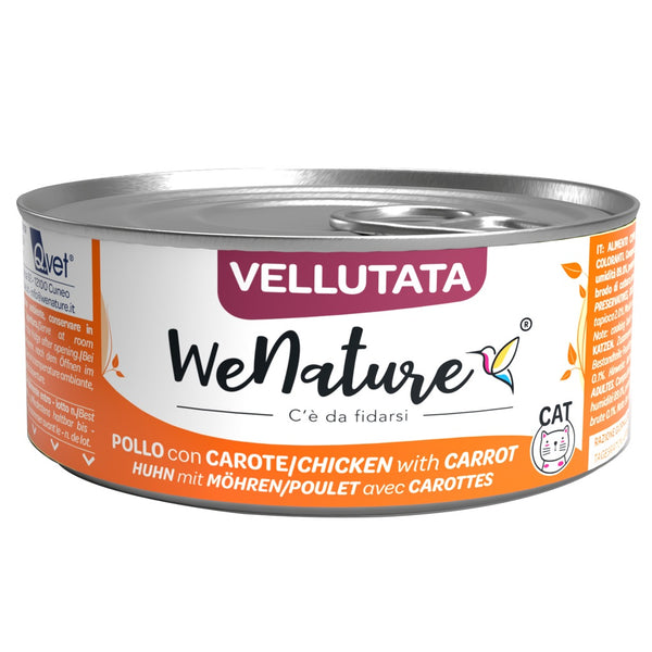 WENATURE GATTO LATTINA VELLUTATA ADULTO POLLO & CAROTE 70 GR