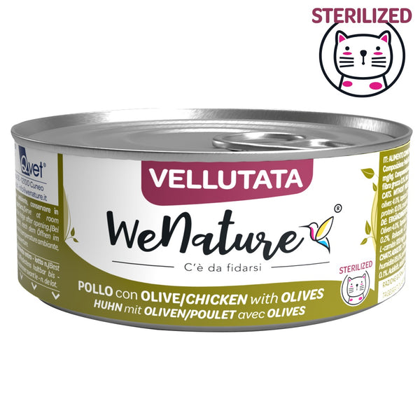 WENATURE GATTO LATTINA VELLUTATA STERILISED ADULTO POLLO & OLIVE 70 GR