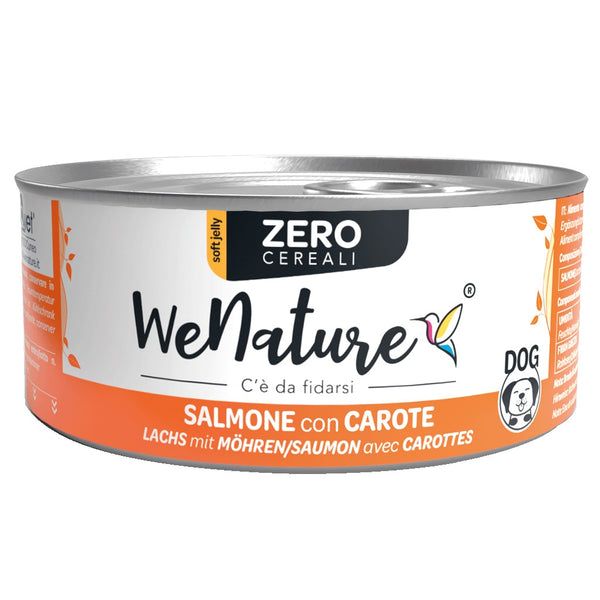 WENATURE CANE ZERO CEREALI LATTINA IN JELLY ADULTO SALMONE & CAROTE 150 GR