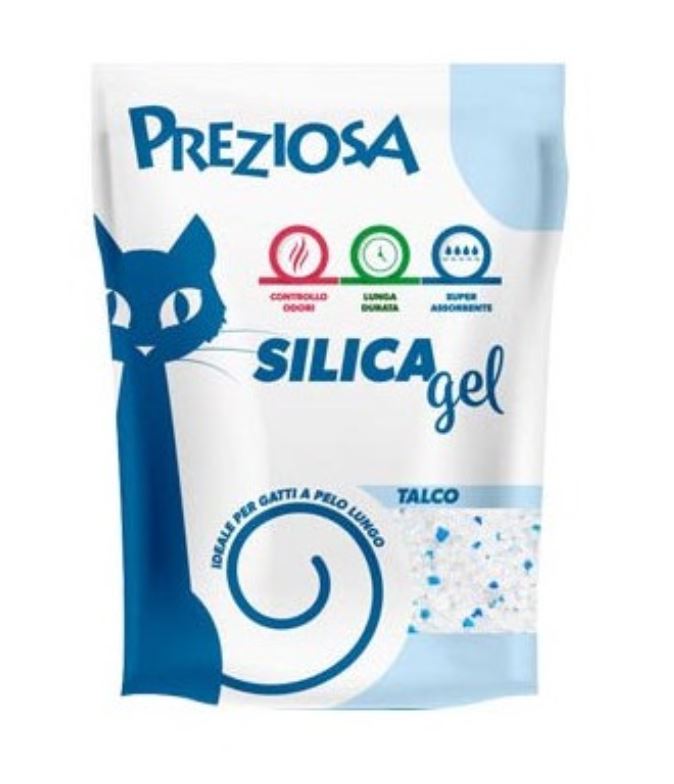 PREZIOSA GATTO LETTIERA IGIENICA SILICA GEL TALCO 4 KG