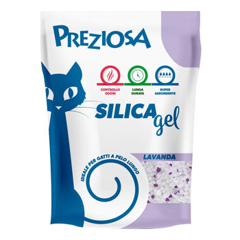 PREZIOSA GATTO LETTIERA IGIENICA SILICA GEL LAVANDA 2,25 KG