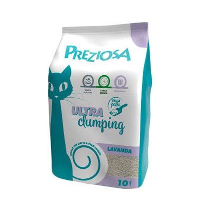 PREZIOSA GATTO LETTIERA IGIENICA ULTRA CLUMPING LAVANDA 10 LT
