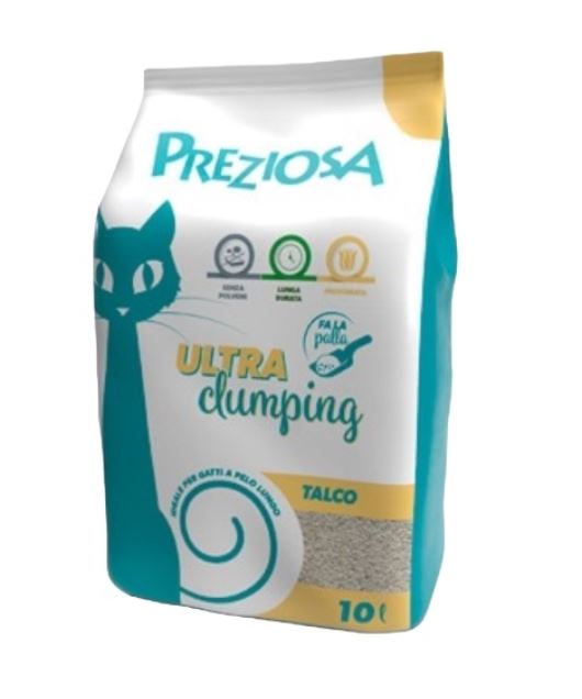 Preziosa Gatto Lettiera Igienica Ultra Clumping Talco 10 L