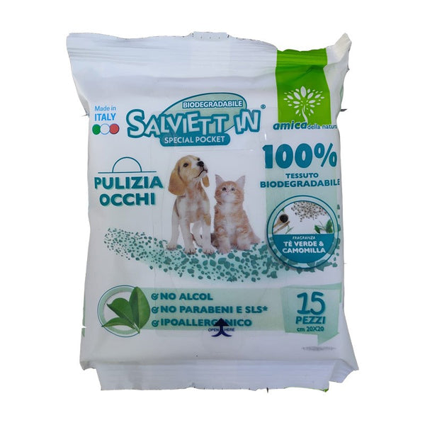 SALVIETT IN SALVIETTE SPECIAL POCKET IGIENE OCCHI CF. (15 PZ) THE' VERDE & CAMOMILLA