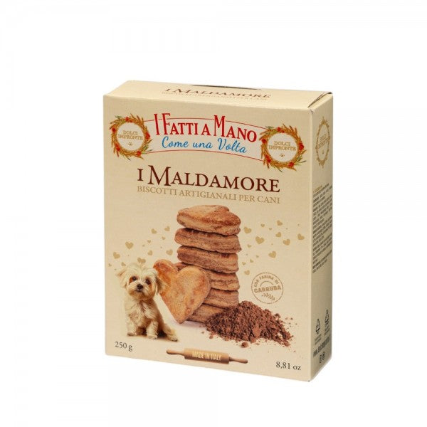 DOLCI IMPRONTE CANE SNACK BISCOTTI "I FATTI A MANO-I MALDAMORE" 250 GR