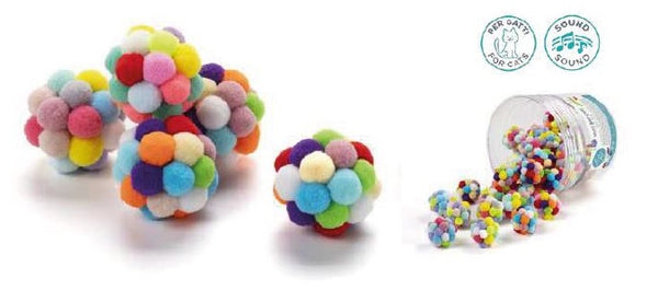 LEO PET GATTO GIOCO PALLINA IN TESSUTO 4,5 CM (colori assortiti)