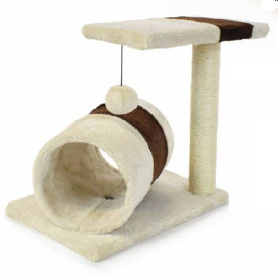 LEO PET GATTO TIRAGRAFFI "RIMINI" 40x29x38 CM BEIGE/MARRONE