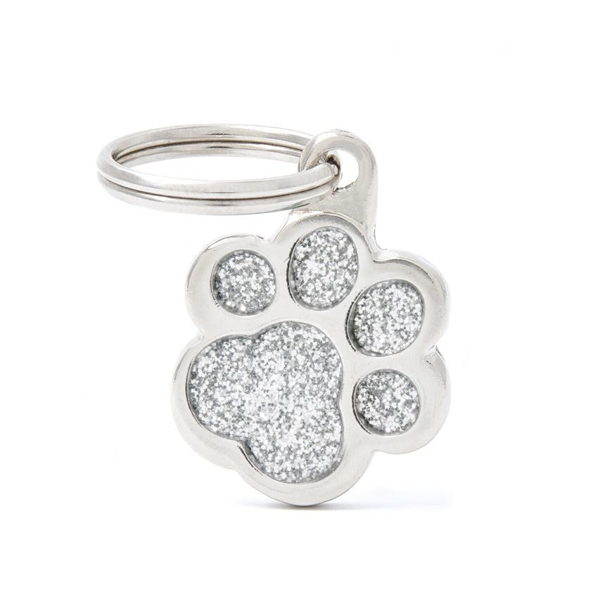 MY FAMILY MEDAGLIETTA PAW GLITTER GREY alimento per cani e gatti | Pet Care Italia