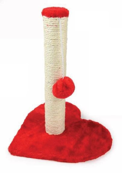 LEO PET GATTO TIRAGRAFFI "CUORE" 29x29x30 CM ROSSO