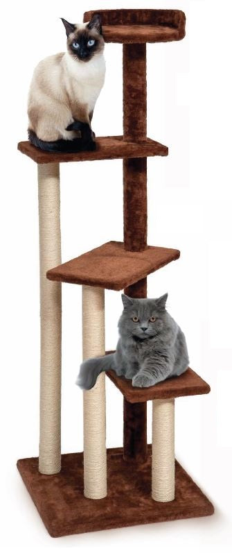 LEO PET GATTO TIRAGRAFFI "CERVINIA" 50x50x160 CM MARRONE