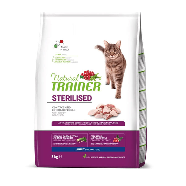 TRAINER GATTO NATURAL ADULTO STERILIZZATO TACCHINO 3 KG