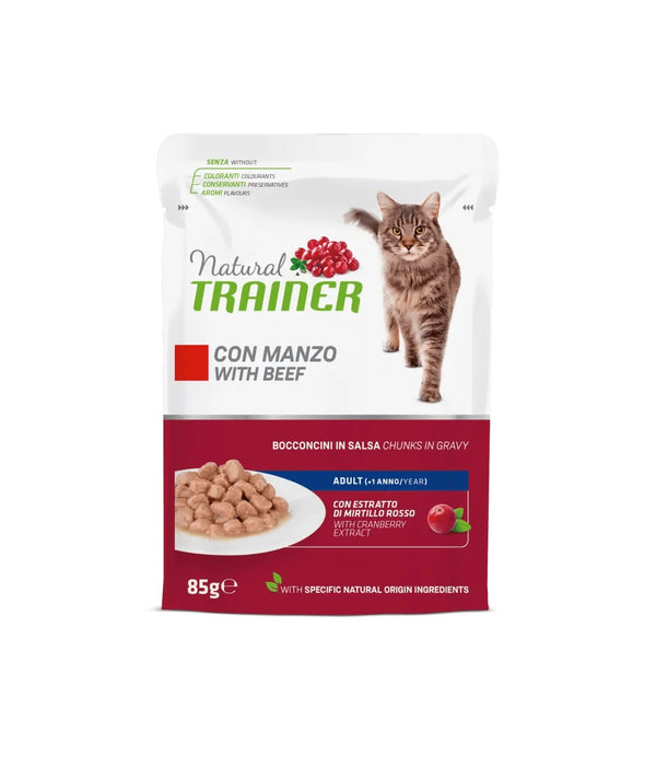 TRAINER GATTO NATURAL ADULTO MANZO 85 GR