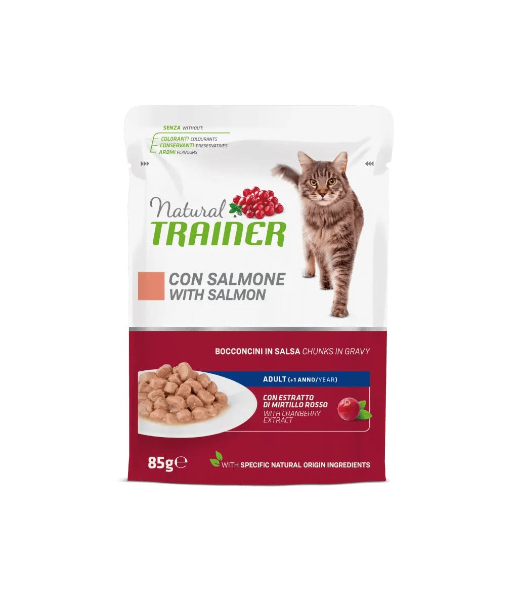 TRAINER GATTO NATURAL ADULTO SALMONE 85 GR