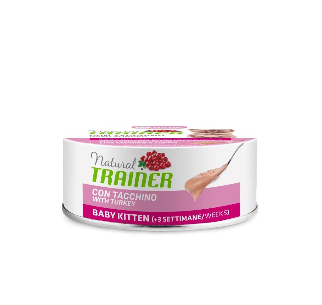 TRAINER GATTO NATURAL KITTEN TACCHINO LATTINA 80 GR