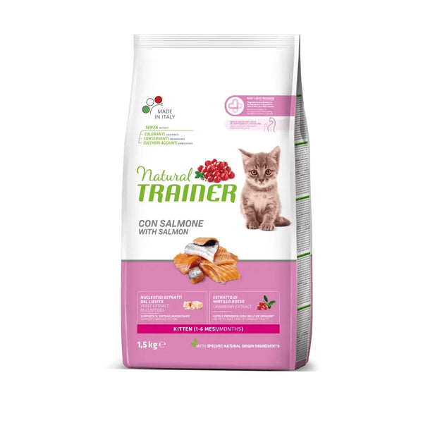 TRAINER GATTO NATURAL KITTEN SALMONE 1,5 KG