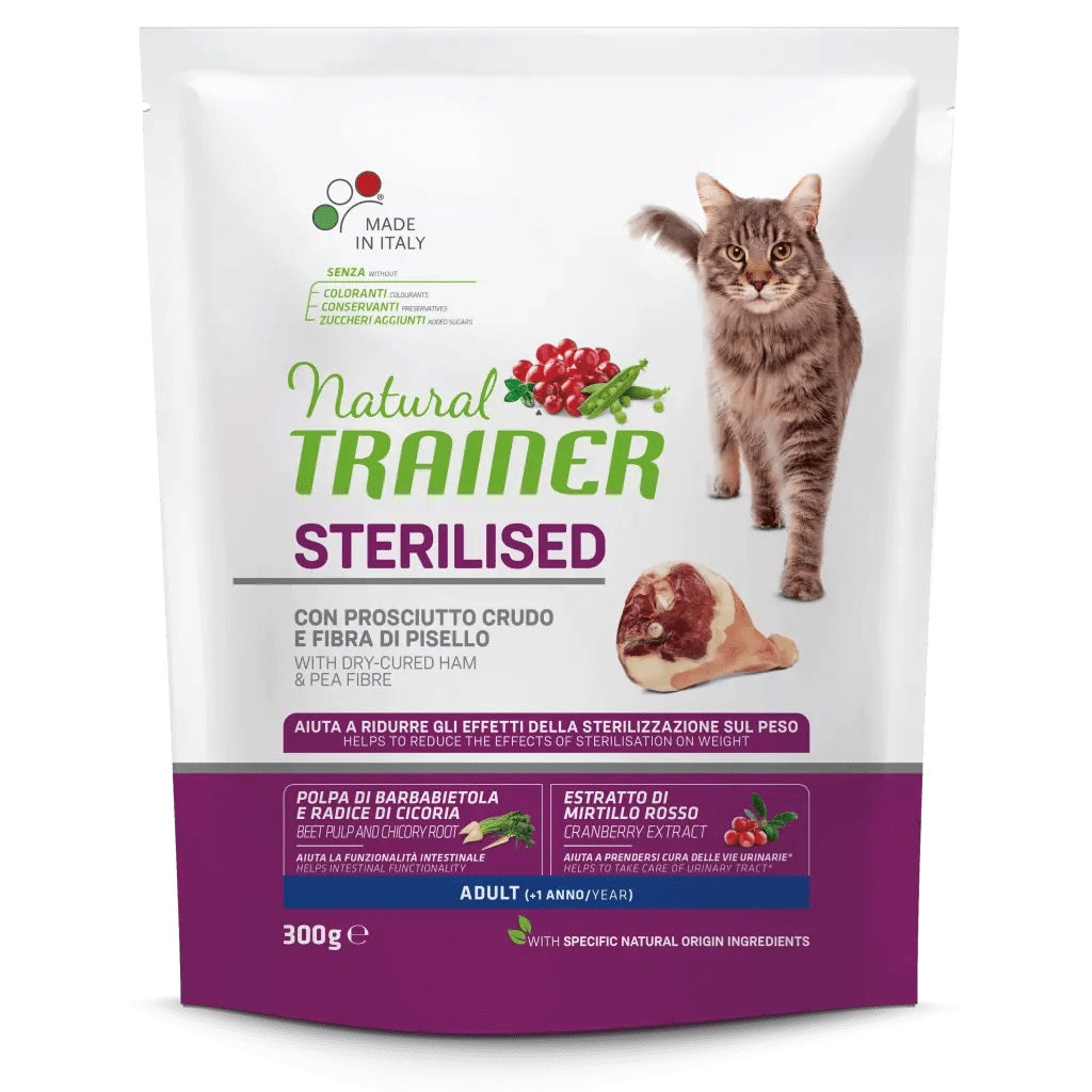 TRAINER GATTO NATURAL ADULTO STERILIZZATO PROSCIUTTO CRUDO 300 GR