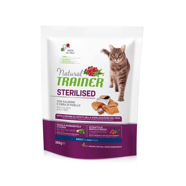TRAINER GATTO NATURAL ADULTO STERILIZZATO SALMONE 300 GR