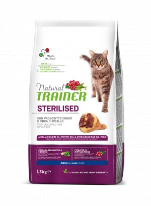 TRAINER GATTO NATURAL ADULTO STERILIZZATO PROSCIUTTO CRUDO 10 KG