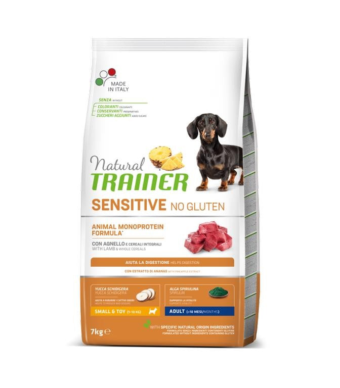 TRAINER CANE NATURAL SENSITIVE ADULTO MINI AGNELLO 7 KG