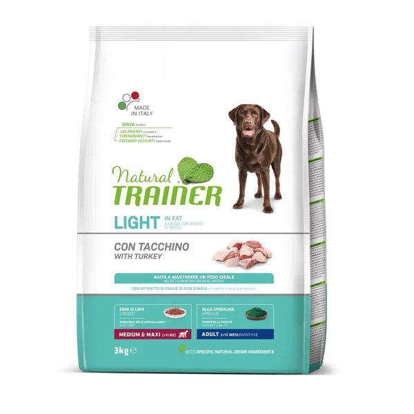 TRAINER CANE NATURAL LIGHT IN FAT MEDIUM&MAXI TACCHINO 3 KG