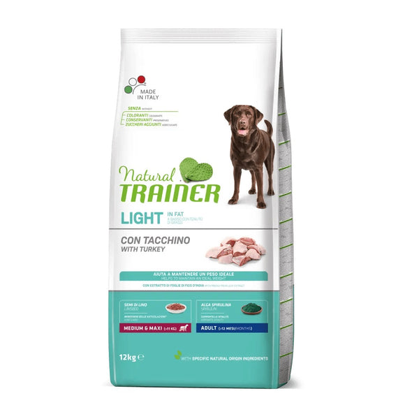 TRAINER CANE NATURAL LIGHT IN FAT MEDIUM&MAXI TACCHINO 12 KG