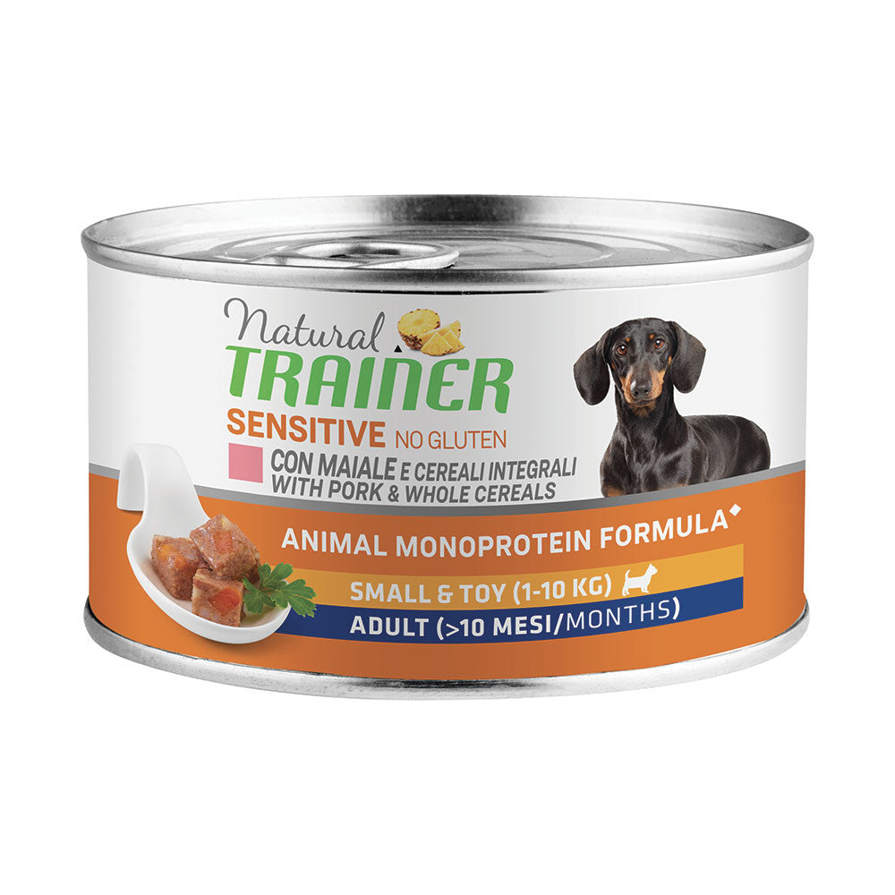 TRAINER CANE NATURAL SENSITIVE ADULTO MINI MAIALE & CEREALI 150 GR