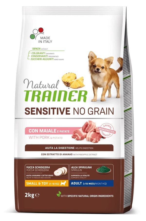 TRAINER CANE NATURAL SENSITIVE NO GRAIN ADULTO MINI MAIALE 2 KG