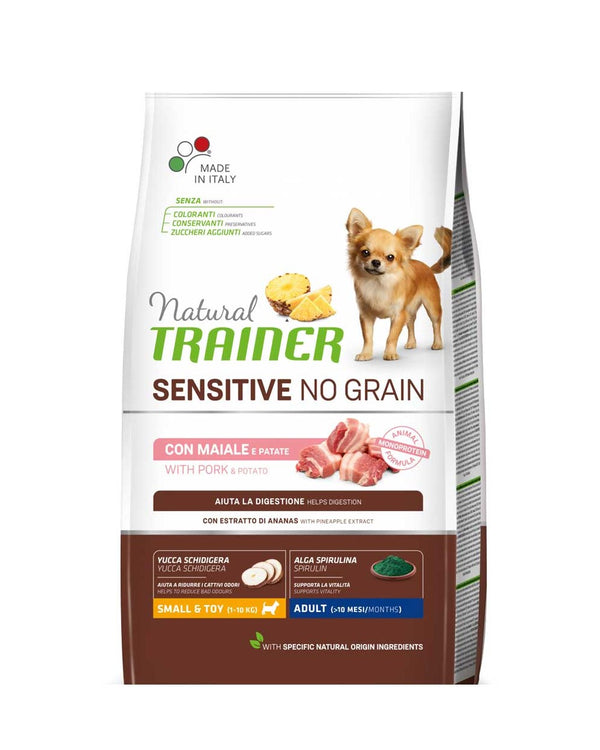 TRAINER CANE NATURAL SENSITIVE NO GRAIN ADULTO MINI MAIALE 800 GR