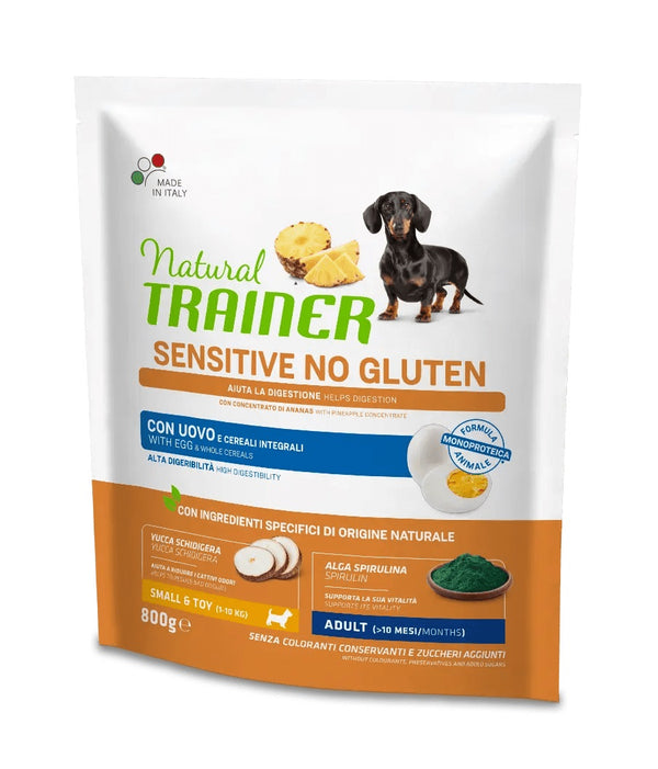 TRAINER CANE NATURAL SENSITIVE ADULTO MINI UOVO & CEREALI INTEGRALI 800 GR