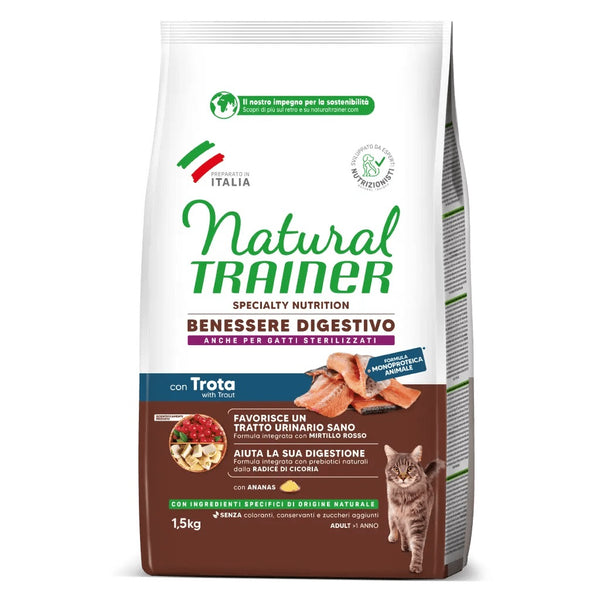 TRAINER GATTO SPECIALTY NUTRITION - BENESSERE DIGESTIVO - TROTA 1,5 KG