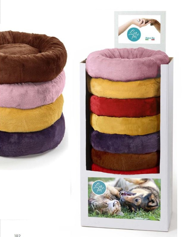 LEO PET CUCCIA CIAMBELLA CON PELLICCETTA 50x15 CM (colori assortiti)